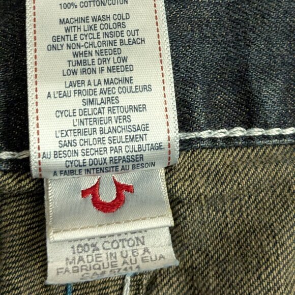 True Religion Men's Jeans Straight-Leg Blue Denim Size 38 - Picture 12 of 14